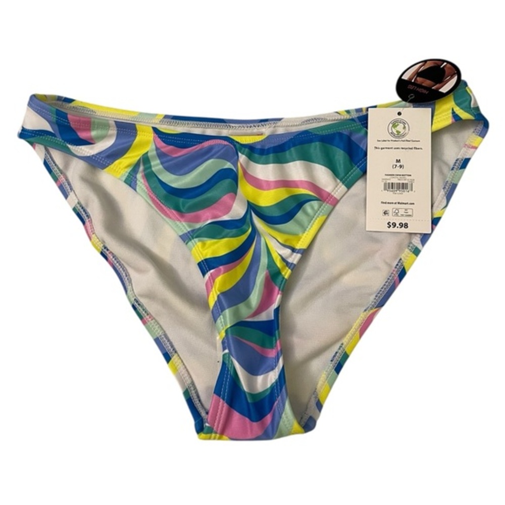 BNWT No Boundaries Blue & Green Bikini Bottom with Classic Cut (Coastal Waves M)